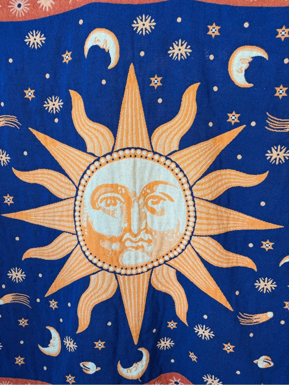 Celestial Sun Moon & Stars Blanket Tapestry